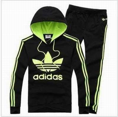 survetement adidas vert et noir